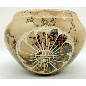 Horse Hair Pottery Hand Made Vase Created Signed by Tom Vail